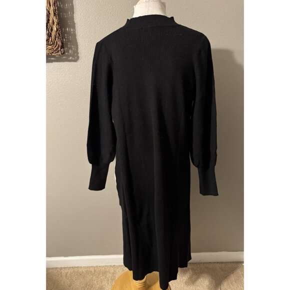 Fashion To Figure Black Long Back Shoulder Shrug Duster Sweater Plus Size 0 NWT - Picture 9 of 13